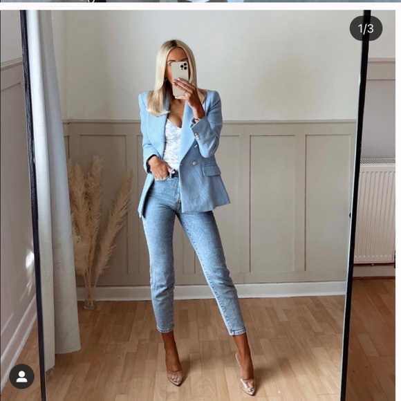 ZARA Double Breasted Balmain Style Blazer - Picture 6 of 16